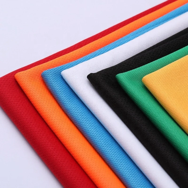 Tecido de malha olho de pássaro para camisetas roupas esportivas