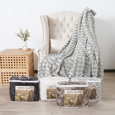 100%polyester Faux Fur Blanket