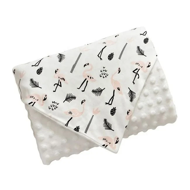 Cobertor de bebê Minky Dot de lã de camada dupla