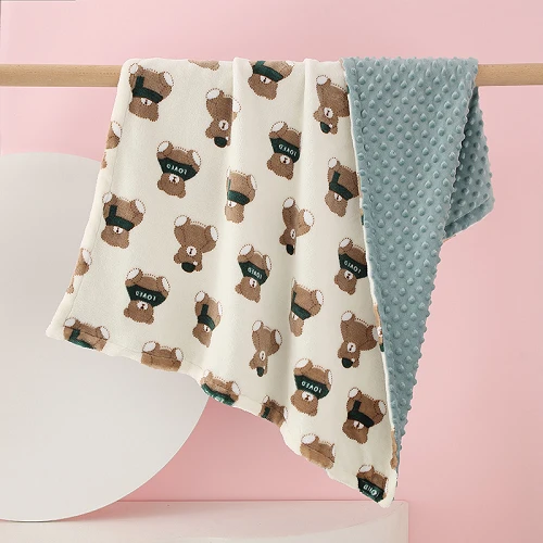 Cobertores Minky Dots de camada dupla