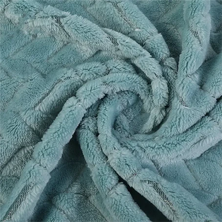 Tecido Jacquard de flanela de lã para cobertor