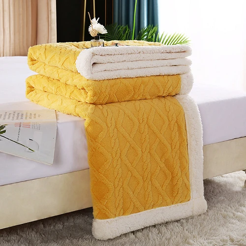 Cobertor Sherpa de flanela jacquard