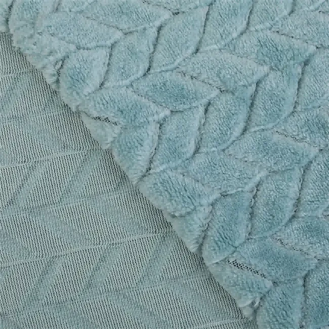 Tecido de flanela jacquard folha