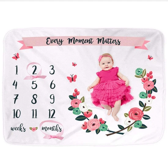 Cobertor Milestone para meninos e meninas