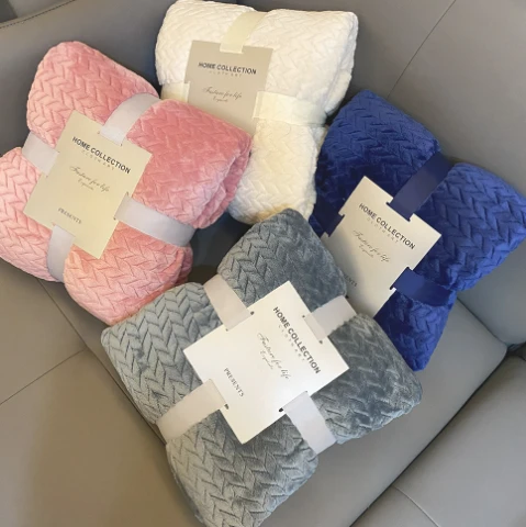 Custom Jacquard Flannel Blanket