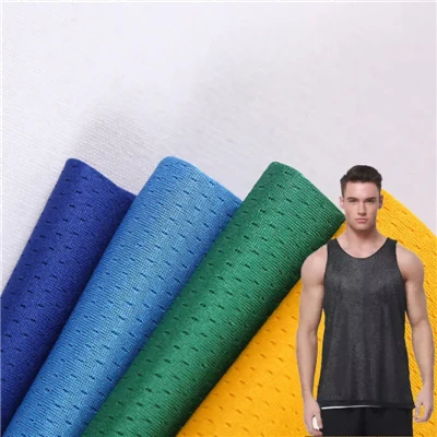 Tecido de malha olho de pássaro para roupas esportivas