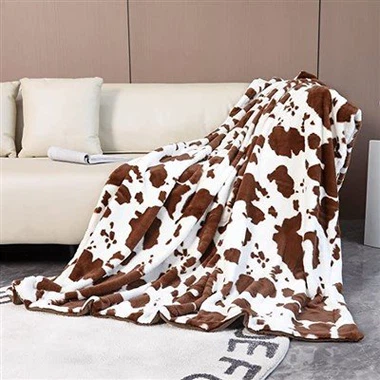 Cobertor de capa de vaca estampado