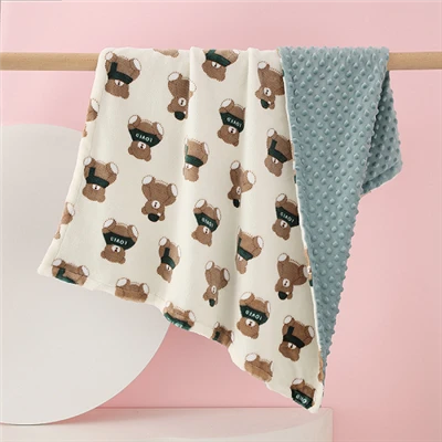 Cobertores Minky Dots de camada dupla