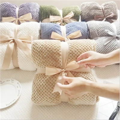 Cobertor de flanela jacquard xadrez abacaxi