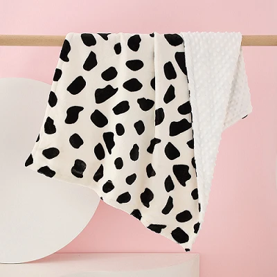 Cobertores Minky Dots para recém-nascidos