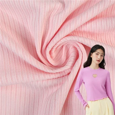 Tecido para suéter de malha canelada