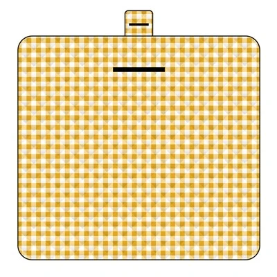 Tapete de piquenique xadrez amarelo
