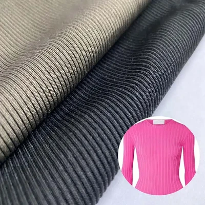 Tecido de suéter listrado para roupa de banho