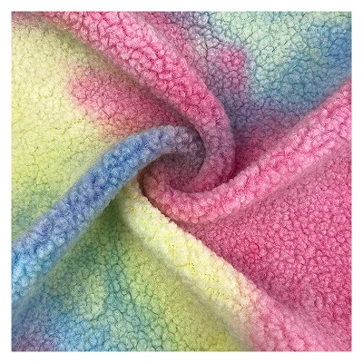 Tecido de lã Sherpa Tie Dye