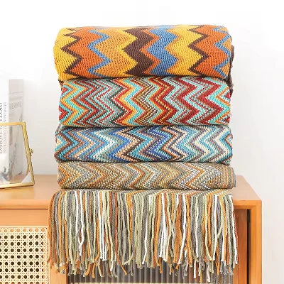 Jacquard Throw Tassel Blain