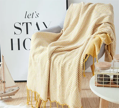 Cobertor de arremesso de acrílico com borlas